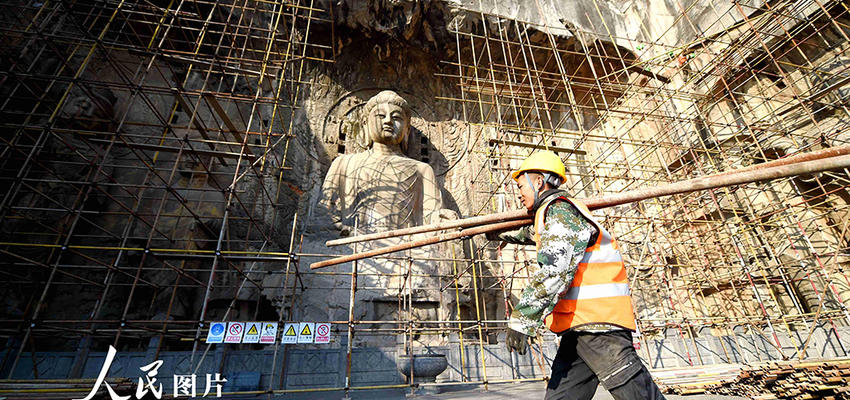 河南洛阳：龙门石窟奉先寺大型保护工程圆满完工
