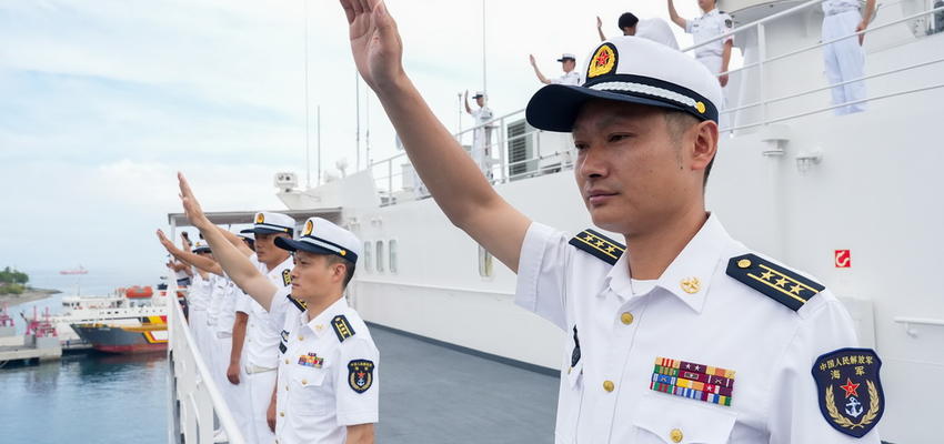中國海軍“和平方舟”號醫院船結束訪問東帝汶啟程回國